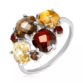 Серебряное кольцо с гранатом