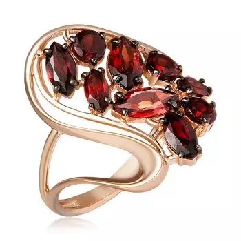 Серебряное кольцо с гранатом