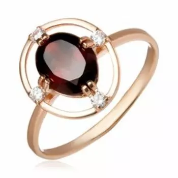 Серебряное кольцо с гранатом