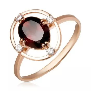 Серебряное кольцо с гранатом