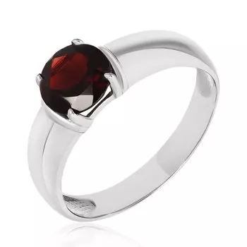 Серебряное кольцо с гранатом