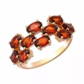 Серебряное кольцо с гранатом