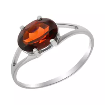 Серебряное кольцо с гранатом