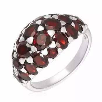 Серебряное кольцо с гранатом