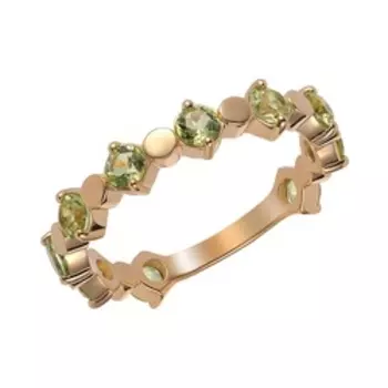 Серебряное кольцо с хризолитами