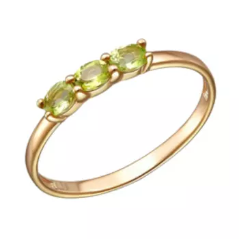 Серебряное кольцо с хризолитами