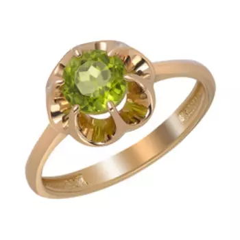 Серебряное кольцо с хризолитом