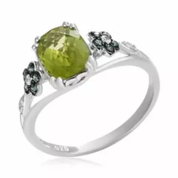 Серебряное кольцо с хризолитом