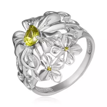 Серебряное кольцо с хризолитом