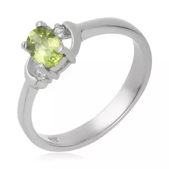 Серебряное кольцо с хризолитом