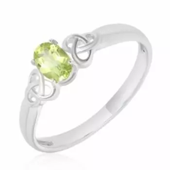 Серебряное кольцо с хризолитом