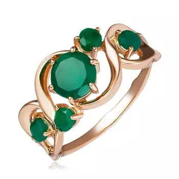 Серебряное кольцо с хризопразами