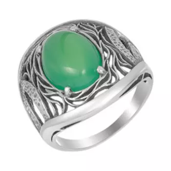 Серебряное кольцо с хризопразом