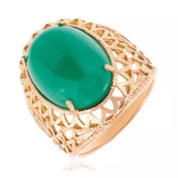 Серебряное кольцо с хризопразом