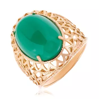 Серебряное кольцо с хризопразом