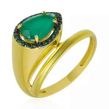 Серебряное кольцо с хризопразом