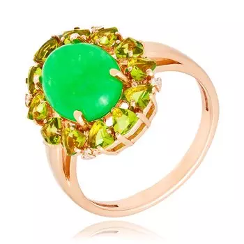 Серебряное кольцо с хризопразом