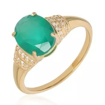 Серебряное кольцо с хризопразом