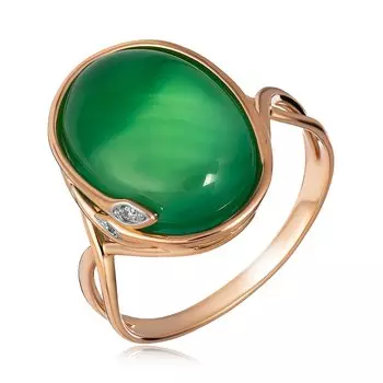 Серебряное кольцо с хризопразом