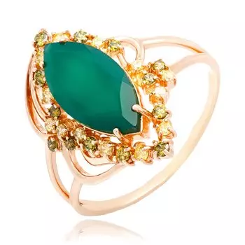 Серебряное кольцо с хризопразом