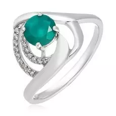 Серебряное кольцо с хризопразом