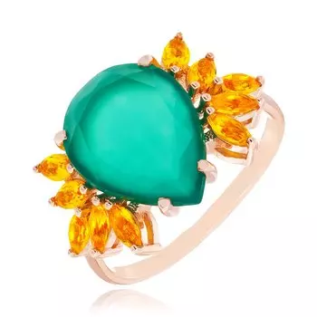 Серебряное кольцо с хризопразом