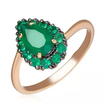 Серебряное кольцо с хризопразом