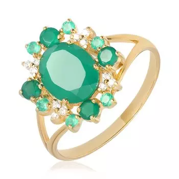 Серебряное кольцо с хризопразом