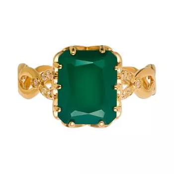 Серебряное кольцо с хризопразом