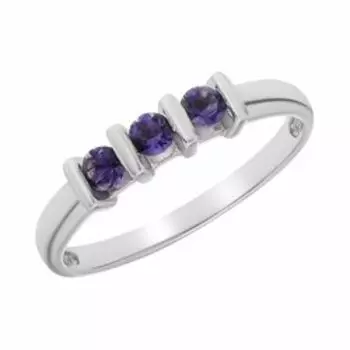 Серебряное кольцо с иолитами