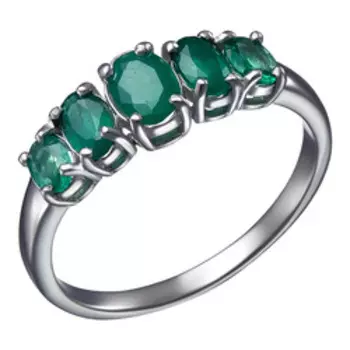 Серебряное кольцо с изумрудами
