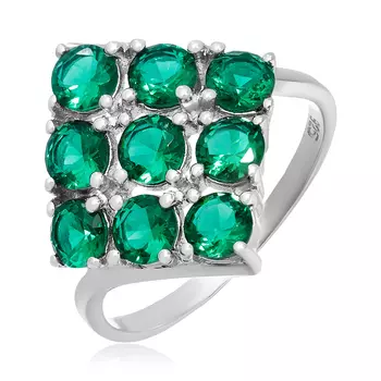 Серебряное кольцо с изумрудами