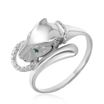 Серебряное кольцо с изумрудами