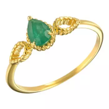 Серебряное кольцо с изумрудом