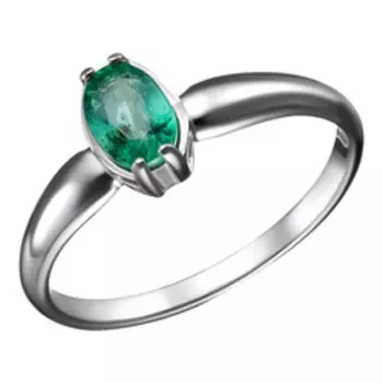 Серебряное кольцо с изумрудом