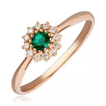 Серебряное кольцо с изумрудом