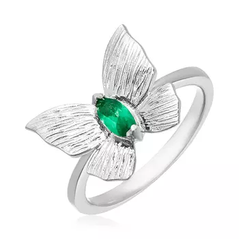 Серебряное кольцо с изумрудом