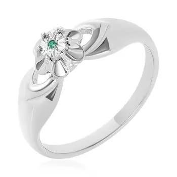 Серебряное кольцо с изумрудом