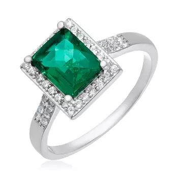 Серебряное кольцо с изумрудом