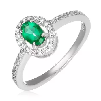 Серебряное кольцо с изумрудом