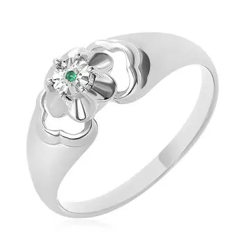 Серебряное кольцо с изумрудом