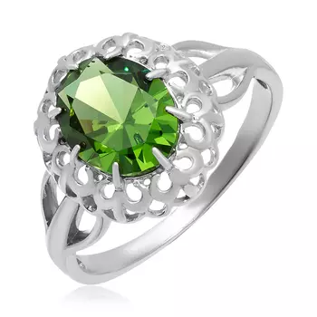 Серебряное кольцо с изумрудом