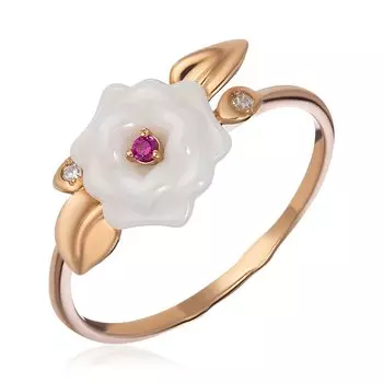 Серебряное кольцо с керамикой