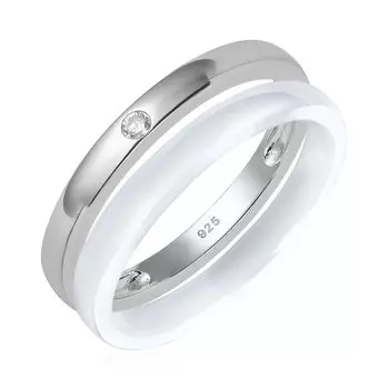 Серебряное кольцо с керамикой "2 в 1"