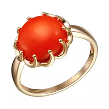 Серебряное кольцо с кораллом
