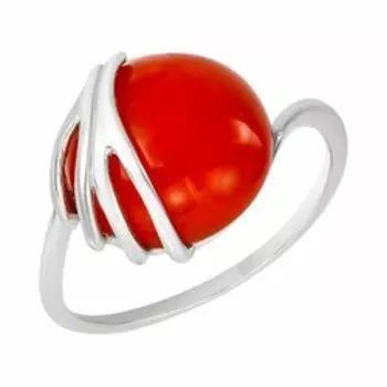 Серебряное кольцо с кораллом
