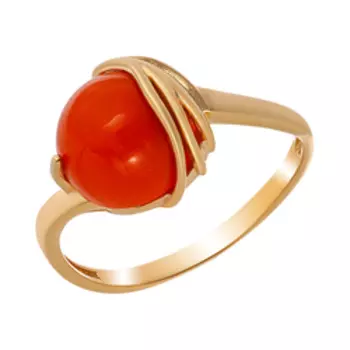 Серебряное кольцо с кораллом