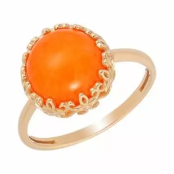 Серебряное кольцо с кораллом