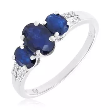 Серебряное кольцо с корундом