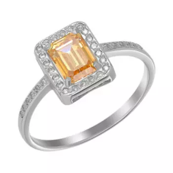 Серебряное кольцо с кристаллами Swarovski